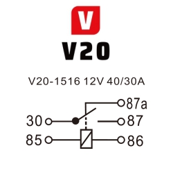 Przekaźnik samochodowy MINI MICRO 12V 30/30A zwierno rozwierny